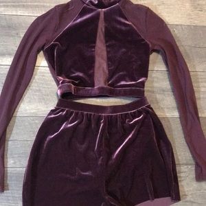Two piece velvet set